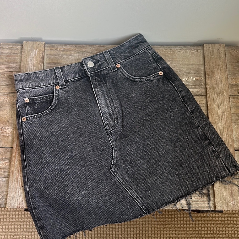 Women’s Topshop Black Denim Skirt